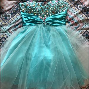 Blue Homecoming, Pageant or Prom Dress